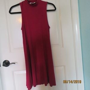 Magenta High Neck Dress